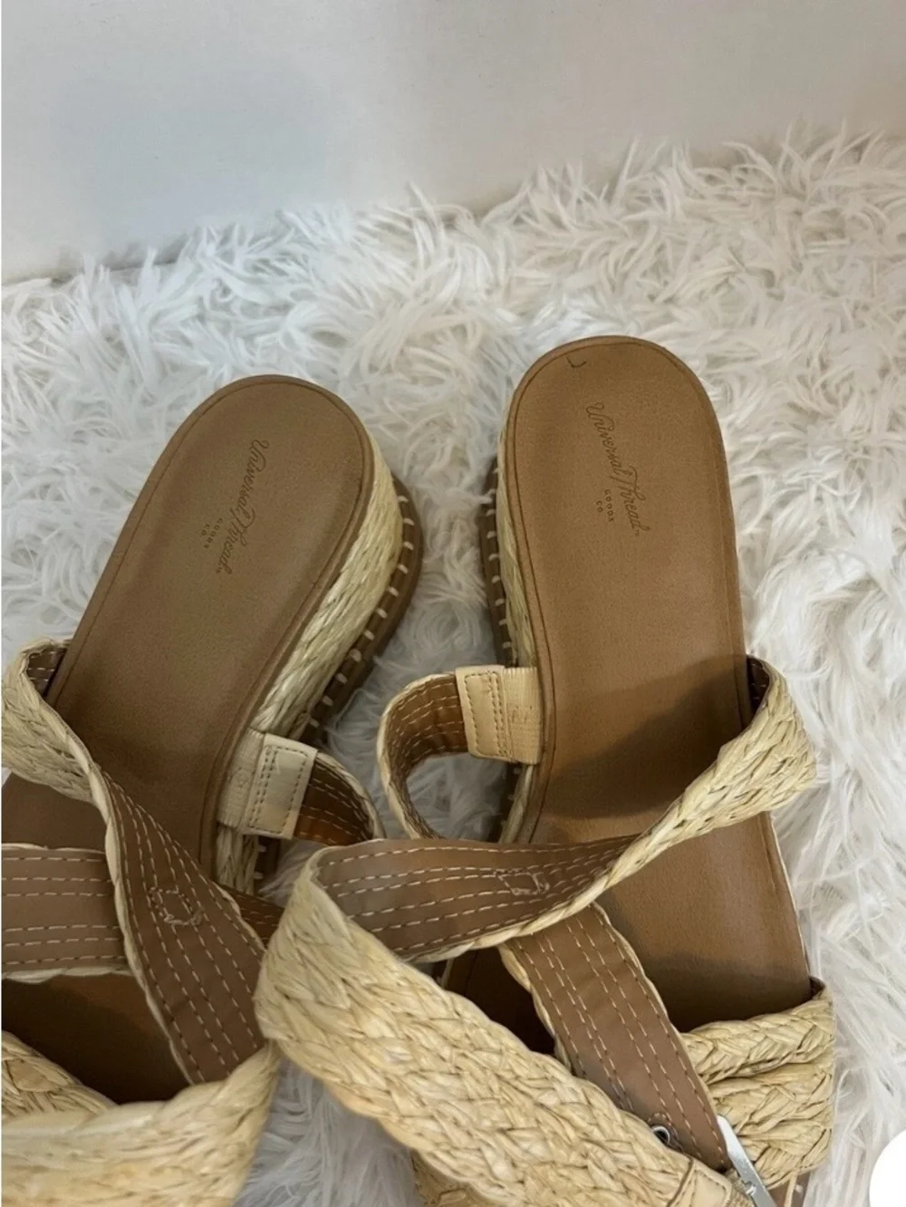 Universal Thread Braided Espadrille Platform Sandals in Cream - Picture 5 of 9
